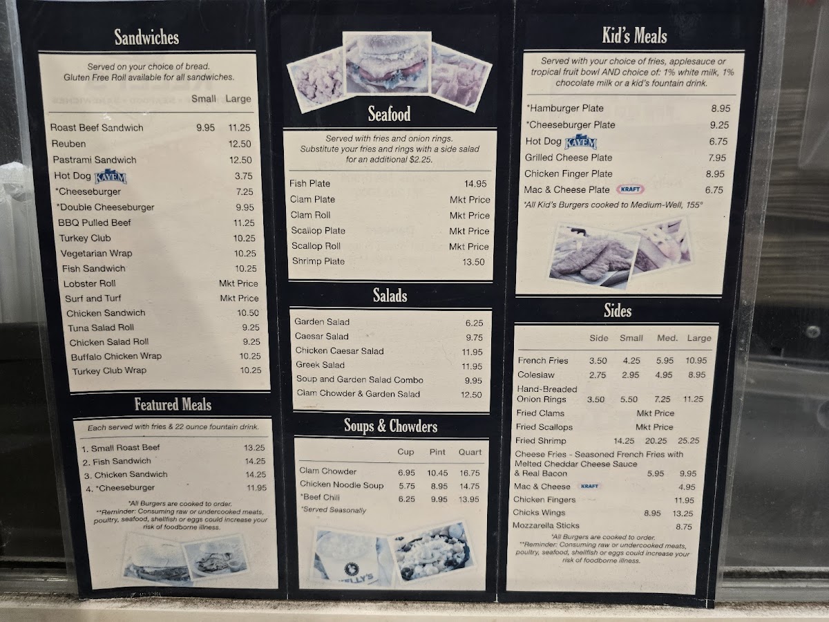 Kelly's Roast Beef Menu - Image 1